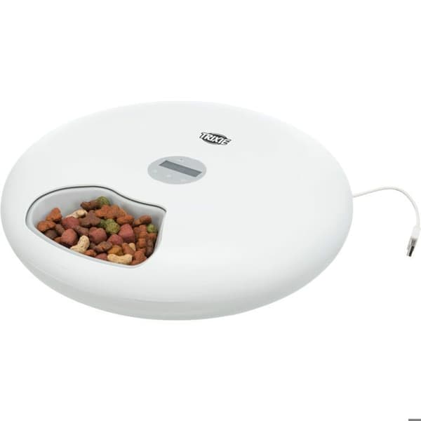 TRIXIE TX5+1 Automatic Pet Feeder - 6 x 0.18 L - White