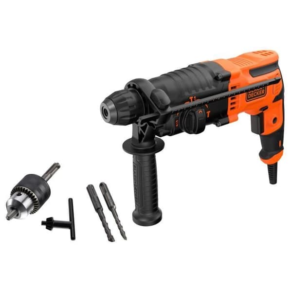 BLACK+DECKER Corded Rotary Hammer Drill - BEHS01-QS - 650W - with 2 drill bits