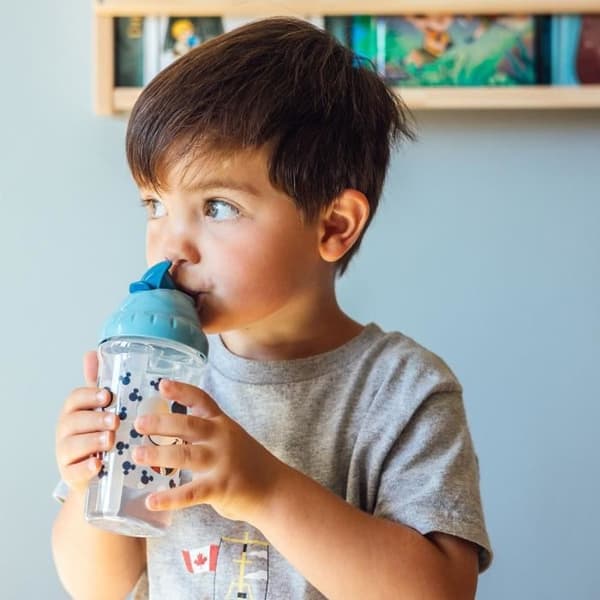 Straw cup - THERMOBABY - 295 ml - Leakproof - Clip - Mickey Mouse Cool