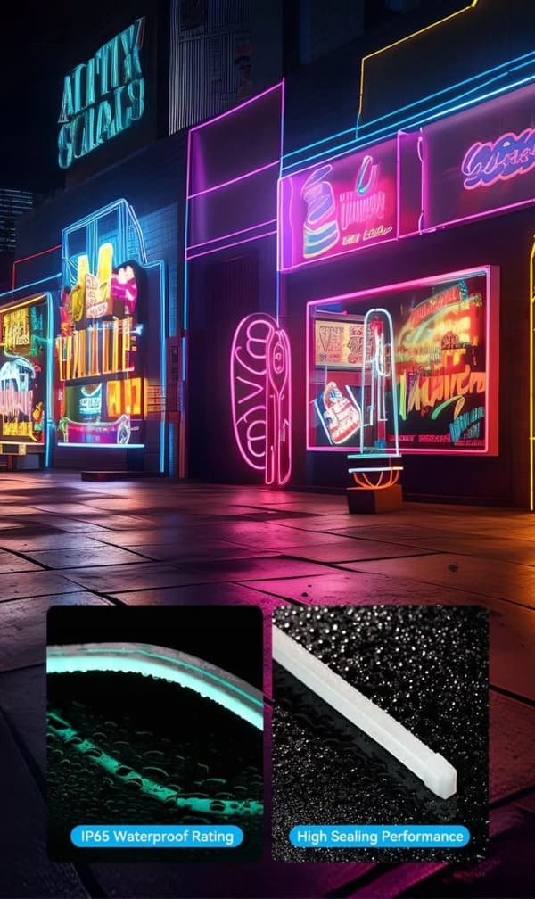 Vention Silicone Neon LED Strip 2 m with IR Remote Control, USB 5V Power Supply
