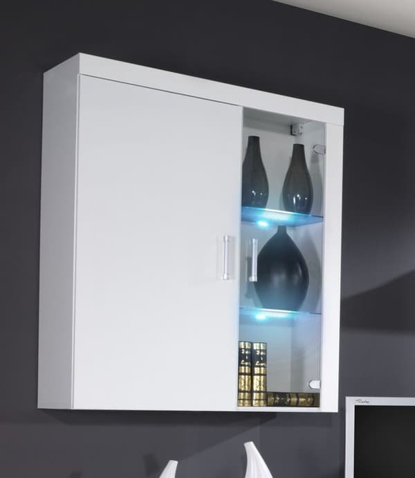 Cama Hanging Display Cabinet SAMBA White/White Gloss