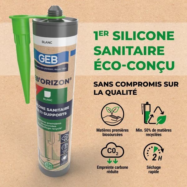 GEB'ORIZON Multi-Support Sanitary Silicone - White - 310 ml