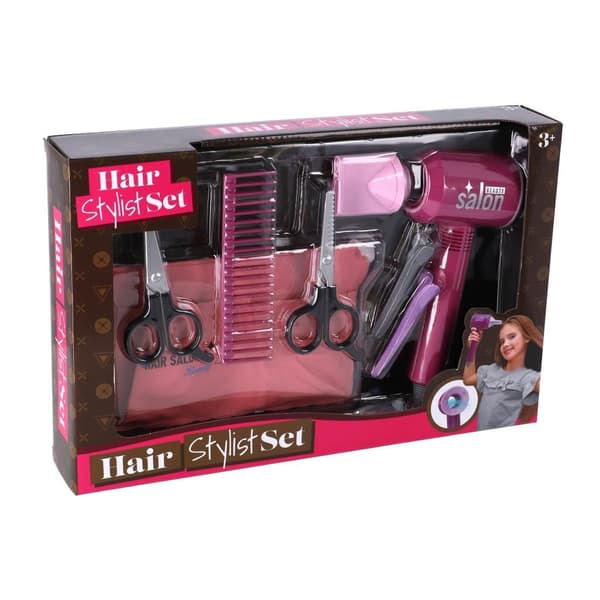 Hairdresser Playset 7-piece Styling Kit with Essential Tools