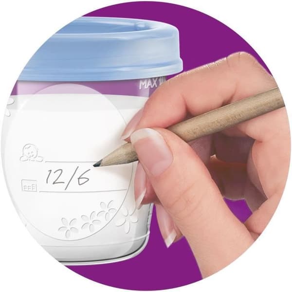 Storage Containers - PHILIPS AVENT - Breast Milk - 10 Containers 180 ml + 2 Adapters