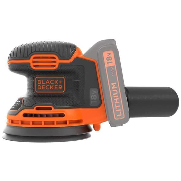 BLACK+DECKER BDCROS18N 18V Cordless Random Orbital Sander - 125 mm - Includes 3 Sanding Discs