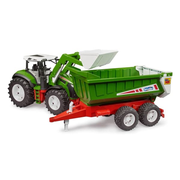 Bruder Roadmax Tractor with Front Loader + Dump Trailer for Children 2+ - Model 03452