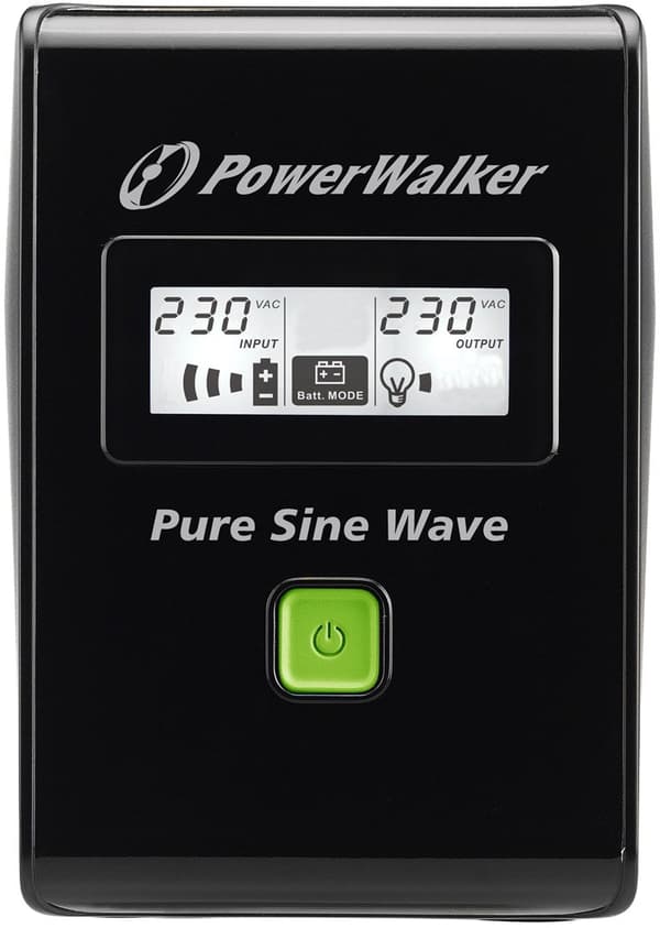 PowerWalker VI 600 SW FR - 0.6 kVA Line-Interactive UPS with 2 AC Outlets