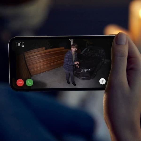 RING Spotlight Cam Plus - Mains Powered Surveillance Camera - Black