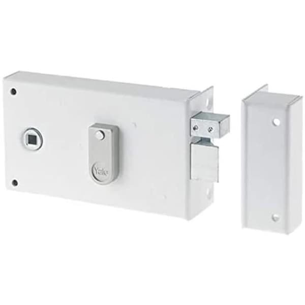YALE Horizontal Mortise Lock - YAH37D - White - 2 Keys - Right-Hand Version