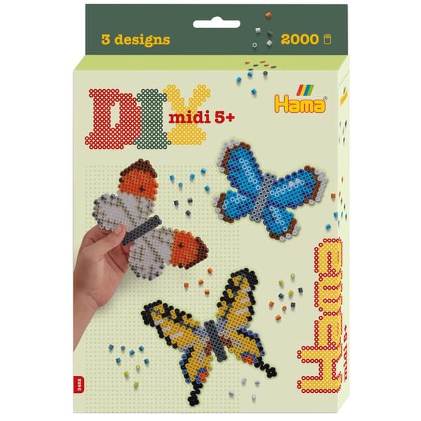 Hama Iron-on Beads Midi Butterflies 2000 Pieces