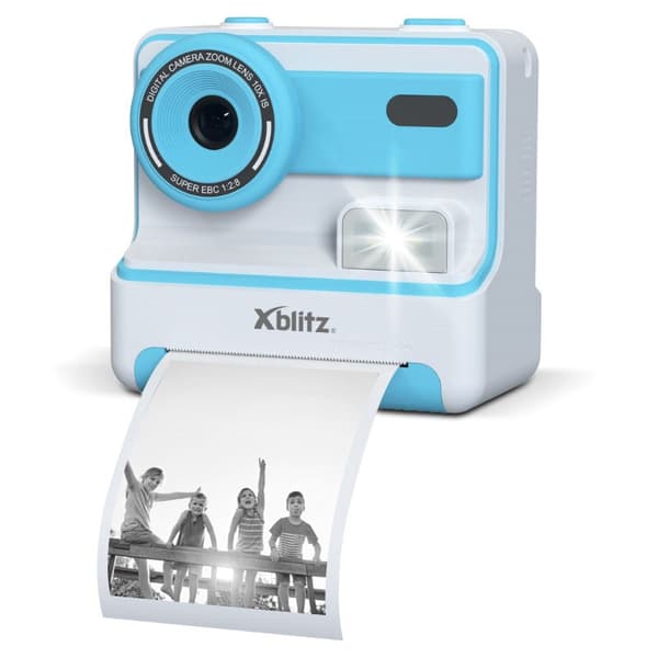 Xblitz Flash Blue Instant Camera with Thermal Printer for Children