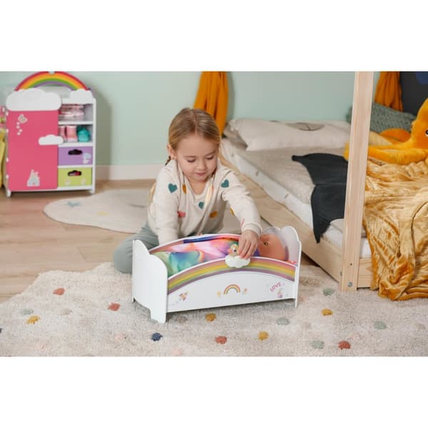 Baby Born Rainbow Bed with Light and Sound White