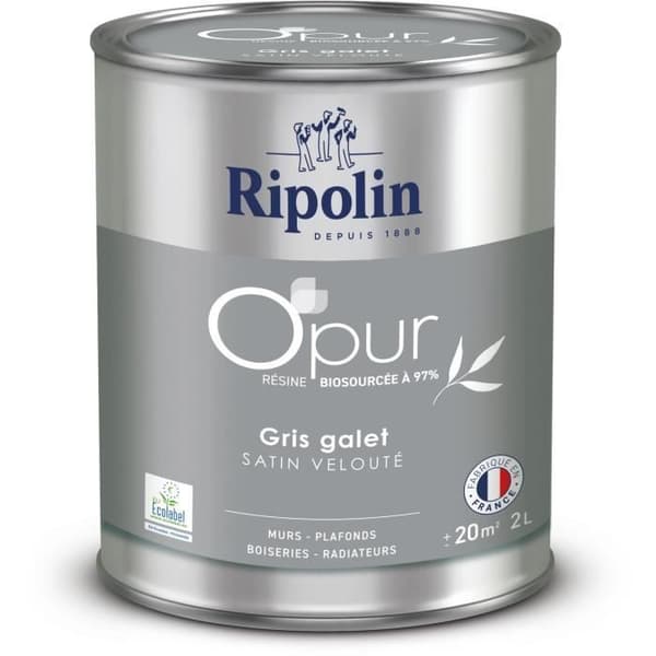 RIPOLIN O'PUR Paint - Pebble Grey Velvety Satin - 2 L