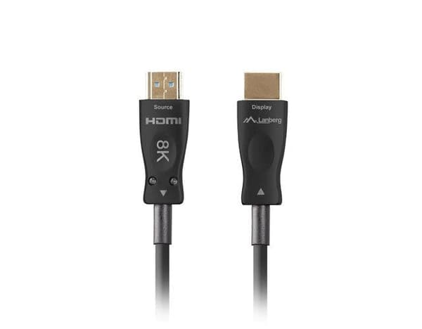 Lanberg HDMI Cable M/M V2.1 - 80 m - 8K - Black Optical AOC