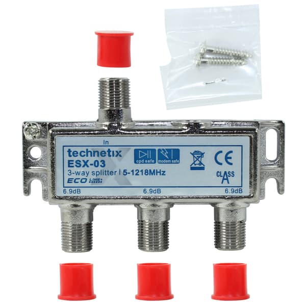 Technetix Esx-03 3-Way Coaxial Screw Splitter