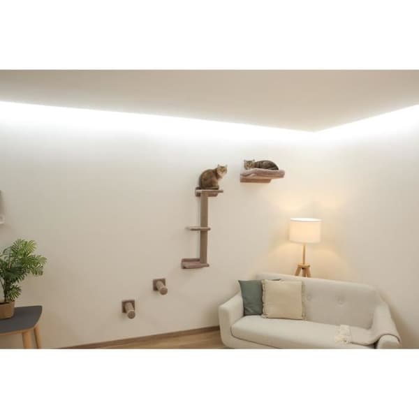 KERBL Cat Climbing Wall - MONTE ALPI - 8 Pieces - Grey