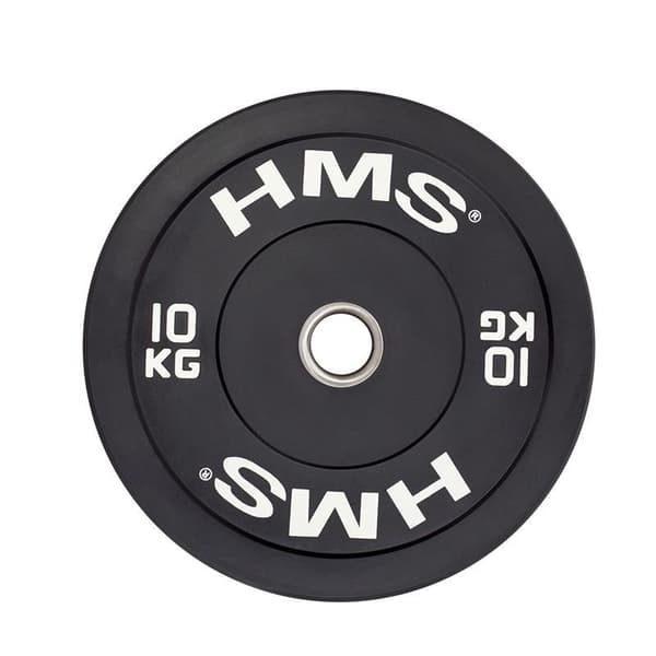 HMS Olympic Bumper 10 kg Black BBR10 - High-Quality Rubber Plate