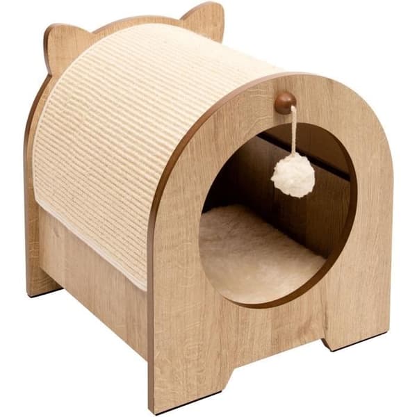 CATIT Cat Scratching Post Vesper Minou Replaceable Sisal Mat Oak Finish