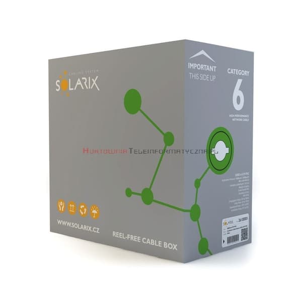 Solarix CAT6 UTP PVC Eca Installation Cable 305 m