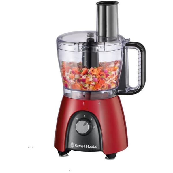 RUSSEL HOBBS Food Processor - 600W - 2 Speeds + Pulse - Desire Red