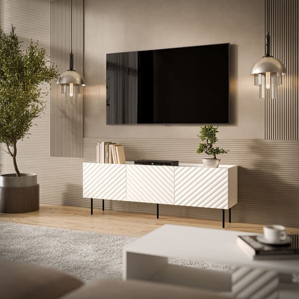 Cama LUCCA 3D TV Cabinet 165x40x59 White