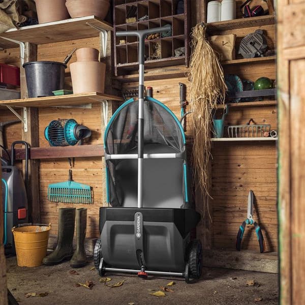 GARDENA Leaf Collector - 3565-20 | Working width: 49 cm, 90 L collection bin, Leaf collector, Sweeper