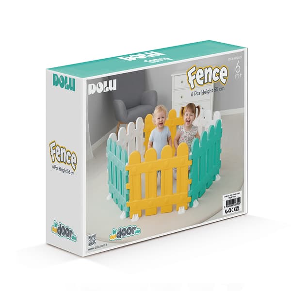 Dolu Child Gate 6-piece 55 cm High for Safe Play Area