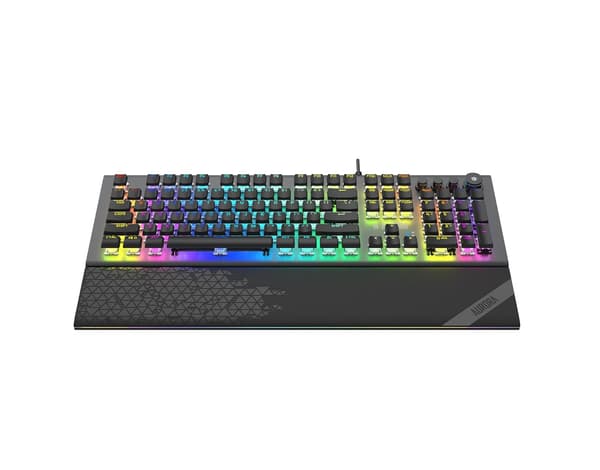 iBox Aurora K-5 USB QWERTY Keyboard RGB Red Switch Silver