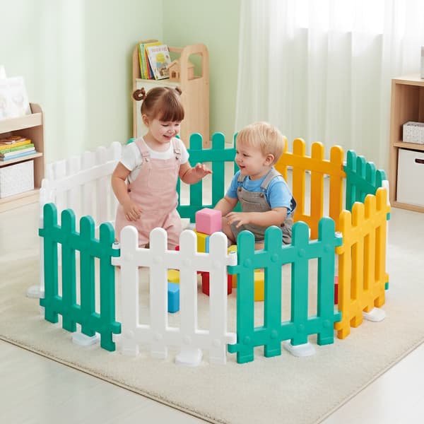 Dolu Play Gate 8-piece Height 55 cm for Safe Play Area
