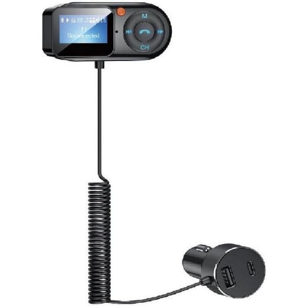 THOMSON Bluetooth FM Transmitter - 12/24V - Remote Display - 1 m Coiled Cable