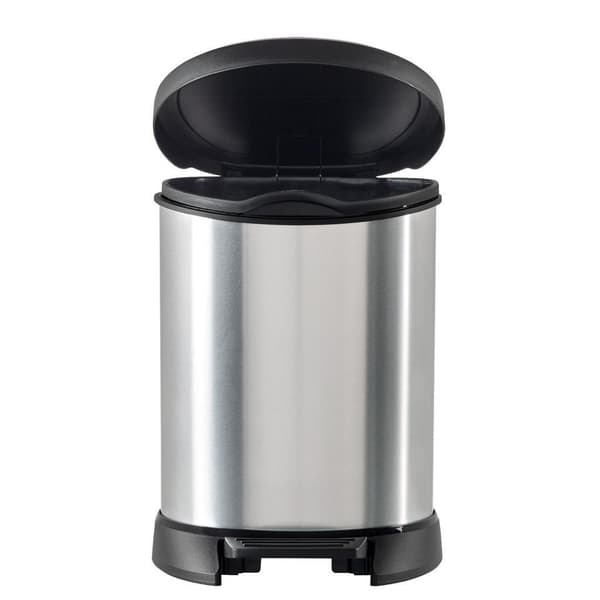 Curver Decobin Oval Pedal Bin 20 L Silver/Black