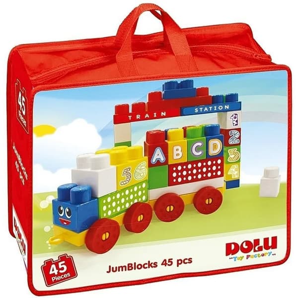 Dolu Block Train with 45 Blocks for Children from 1 Year