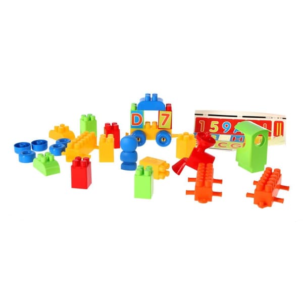 Abrick Numbers and Blocks Train Building Set for Children