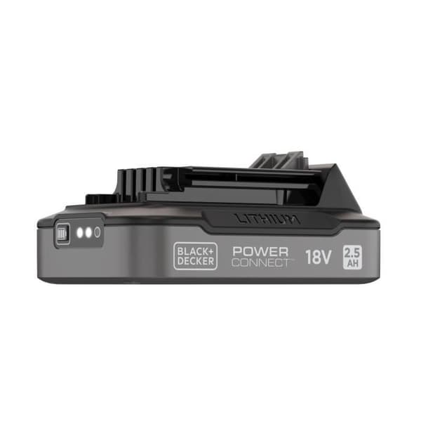 BLACK+DECKER 18V Battery - 2.5Ah BDL2518S-XJ with Charge Indicator