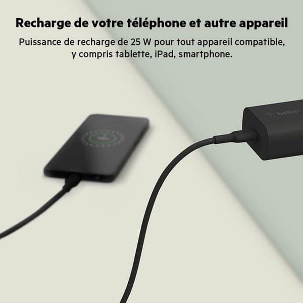 BELKIN Wall Charger - USB-C - 25W - PD PPS - Black