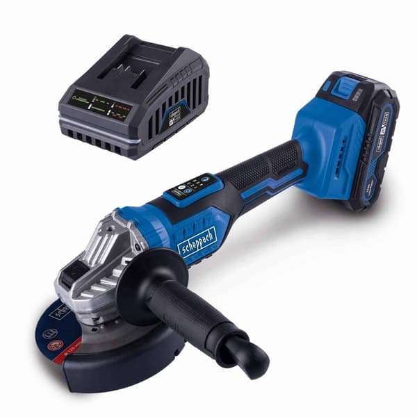 SCHEPPACH Cordless Angle Grinder with Starter Kit 2Ah BC-AG125-X - SET S