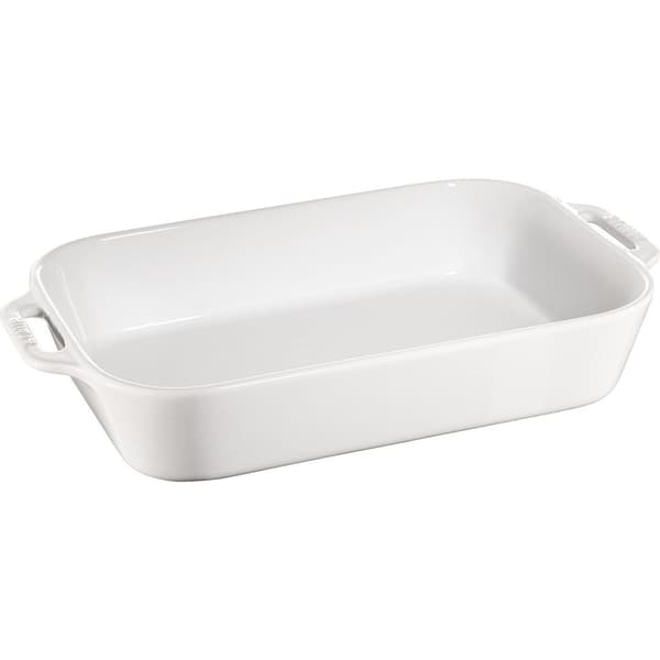 Staub Ceramic Casserole Dish 34x24cm White