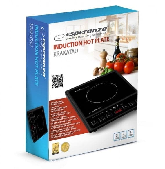 Esperanza EKH011 Induction Hob Black Countertop 1 Zone