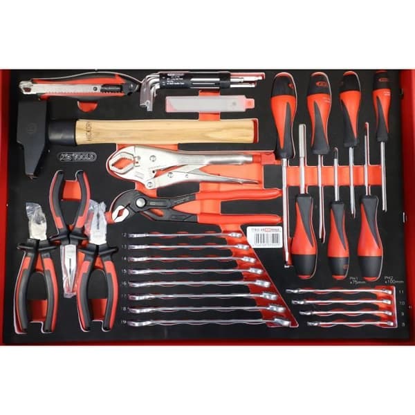 KS TOOLS Module - 2-Drawer Tool Set - 184 Pieces - For Tool Trolley - 714.0184