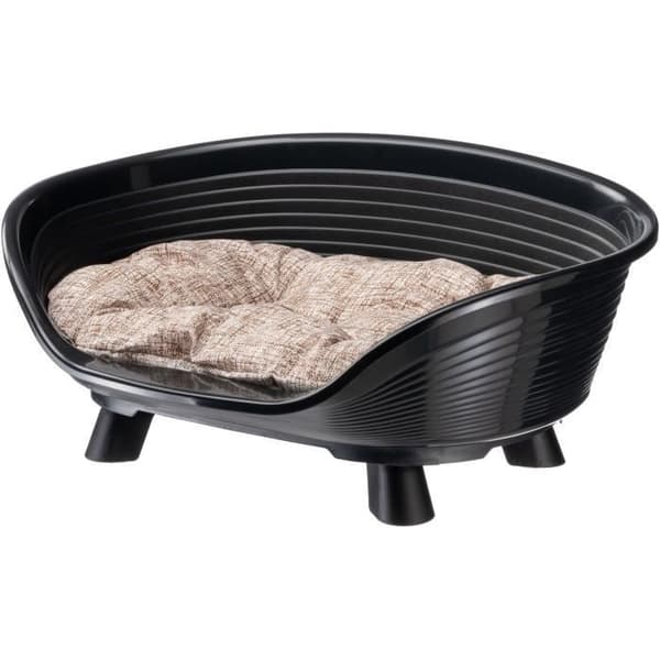 FERPLAST Black Relaxation Cushion Basket - Size M - 64x48x25 cm