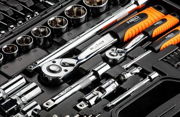 Socket Wrench Set 1/4 1/2 77 pcs CrV for Various Sizes