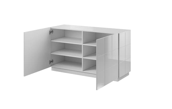 Cama Sideboard 2D REJA White Gloss/White Gloss - Modern Style