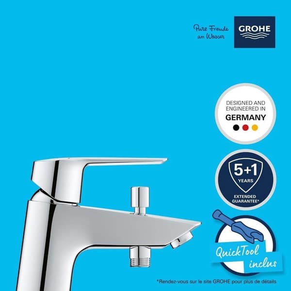 GROHE START Chrome Single-Hole Bath/Shower Mixer Tap - 23229002