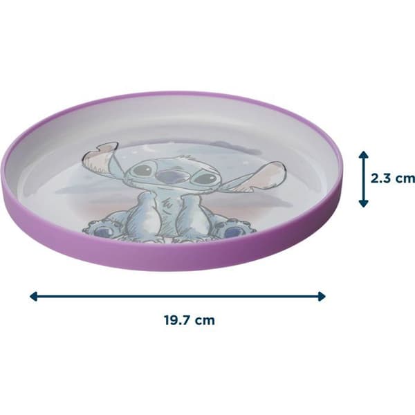 LARGE LILO & STITCH NON-SLIP PLATE - Microwave Safe