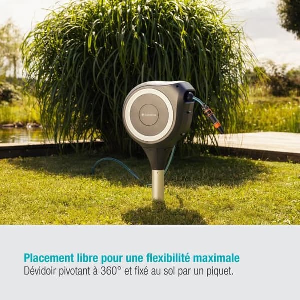 GARDENA RollUp S Automatic Hose Reel - 15 m - Complete Kit