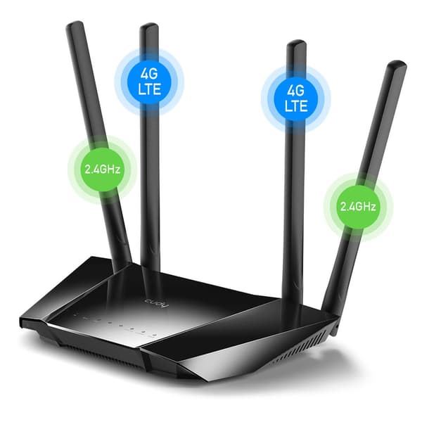 CUDY LT400 Wireless Router 300Mbps 4 G LTE SIM Black