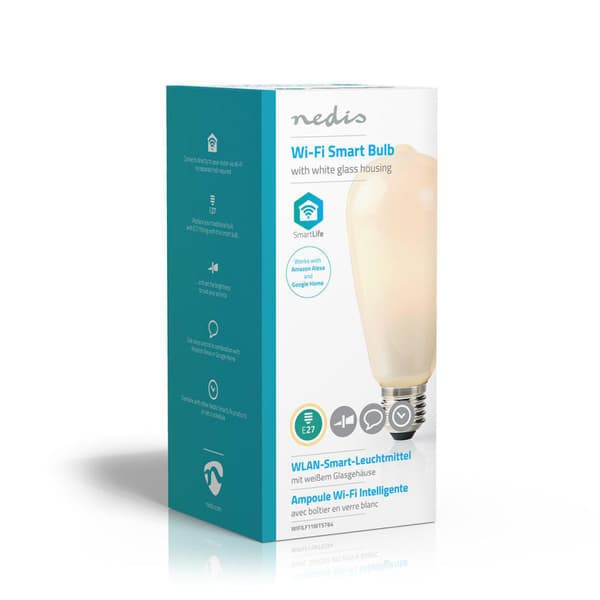 Nedis Wi-Fi Smart LED Lamp E27 ST64 5 W 500 Lm - White