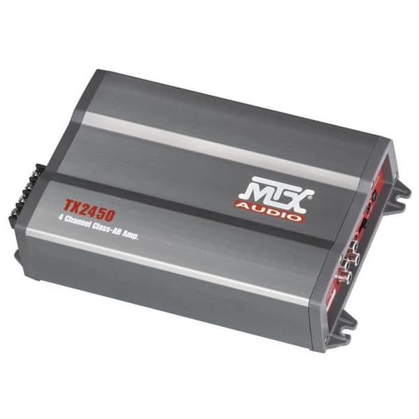 MTX AUDIO 4-Channel Amplifier - Class-AB 4x50W RMS - Variable Active Crossover 4x75Wrms