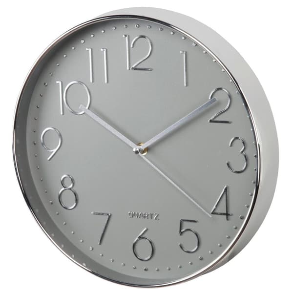 Hama Wall Clock Elegance Ø 30 Cm Silent Silver/Grey