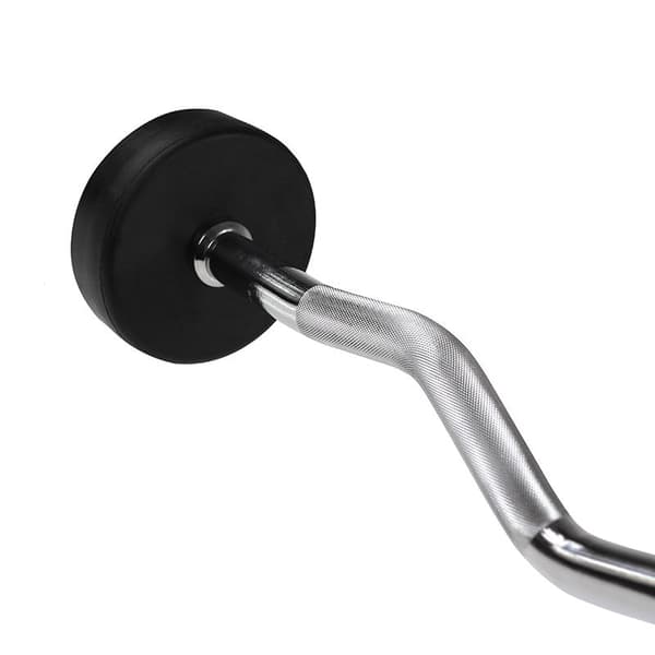 HMS GSL10 Fixed Rubberised Barbell/Grip 10 kg
